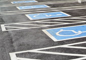 A row of Disabled Parking bays